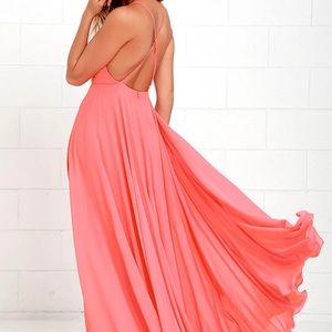 Lulus Coral Maxi Dress
